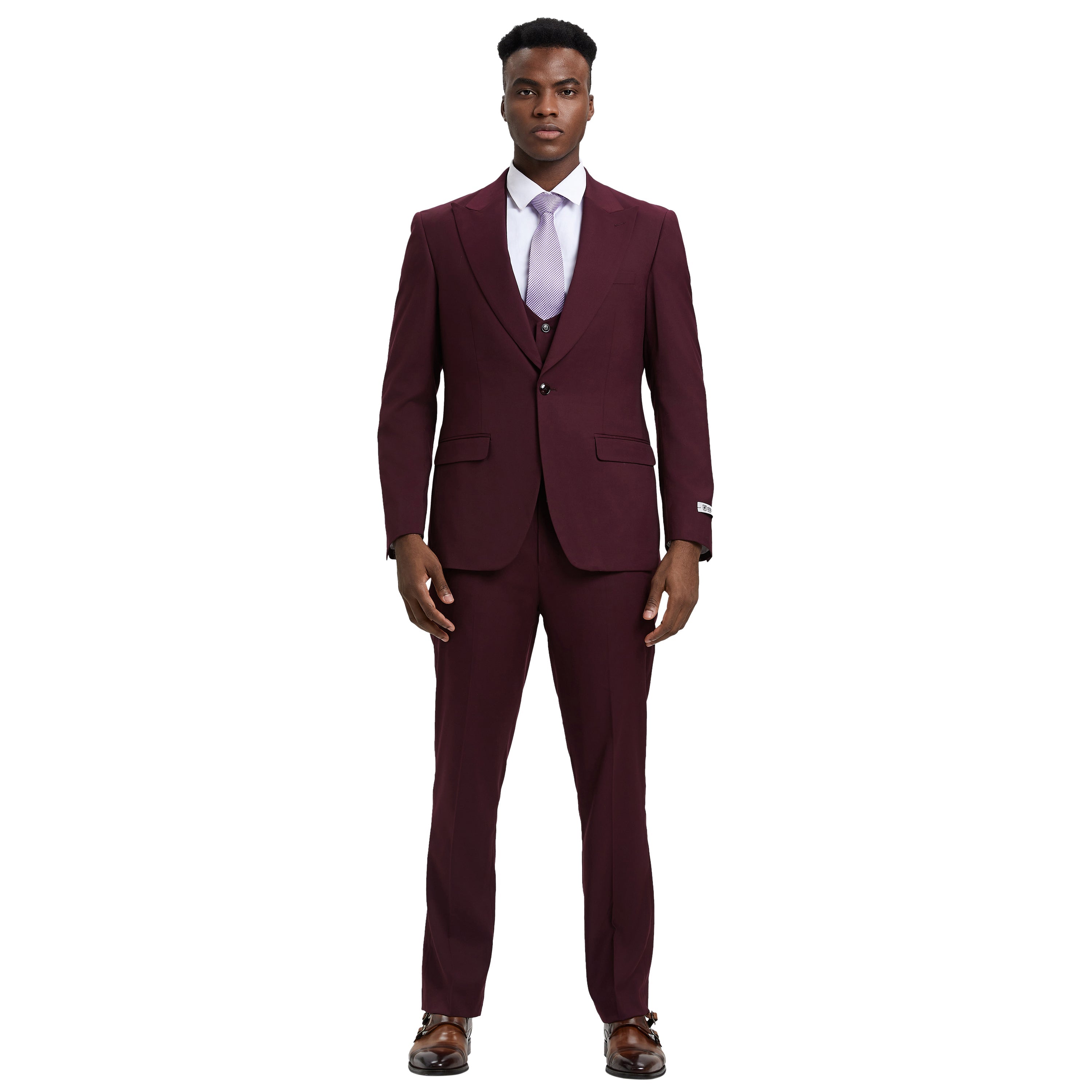 Men's   Hybrid-Fit 3pc Suit Set, Jacket Vest and Pants