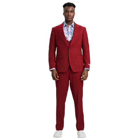 Men's Modern Hybrid-Fit 3pc Suit Set, Jacket Vest and Pants