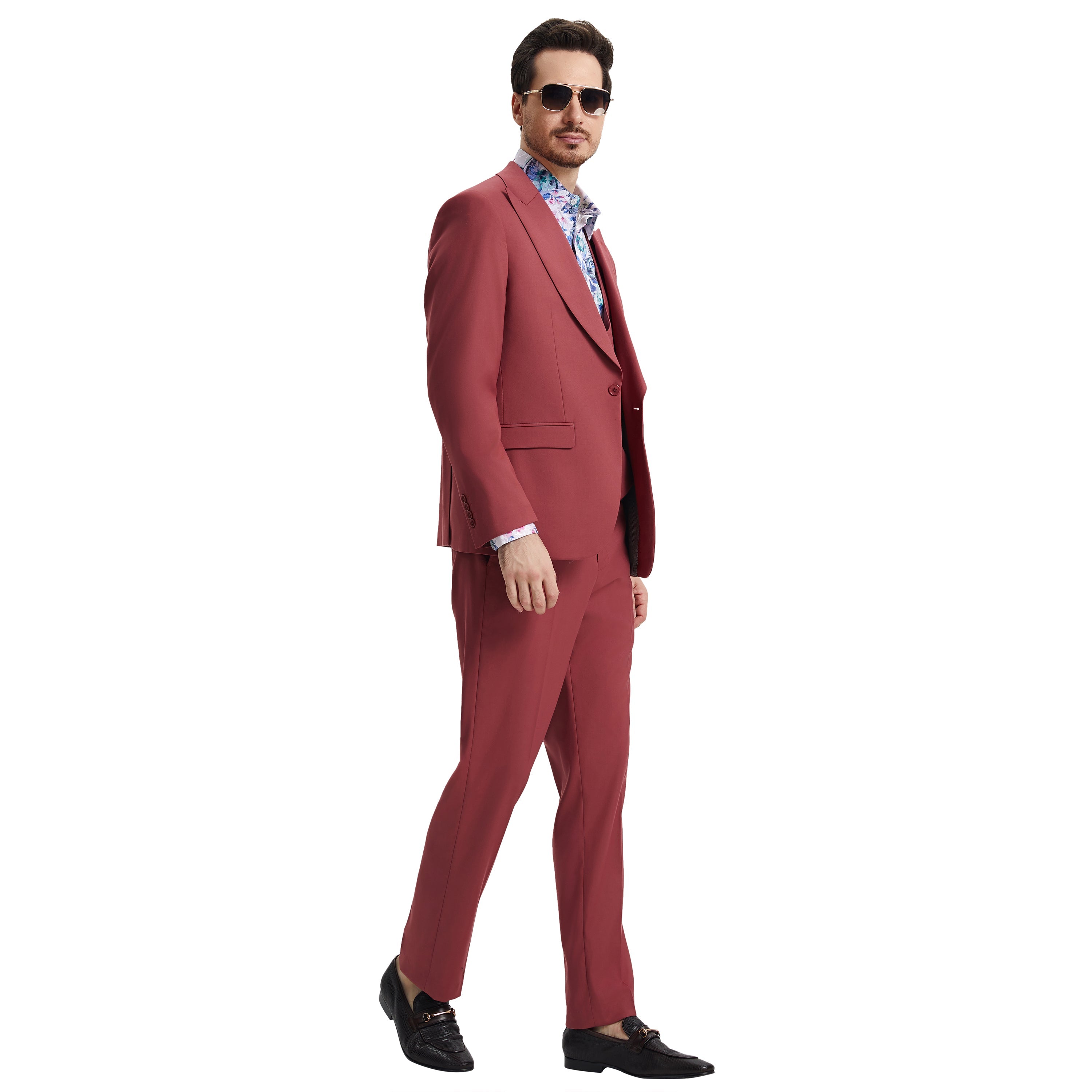 Men's   Hybrid-Fit 3pc Suit Set, Jacket Vest and Pants