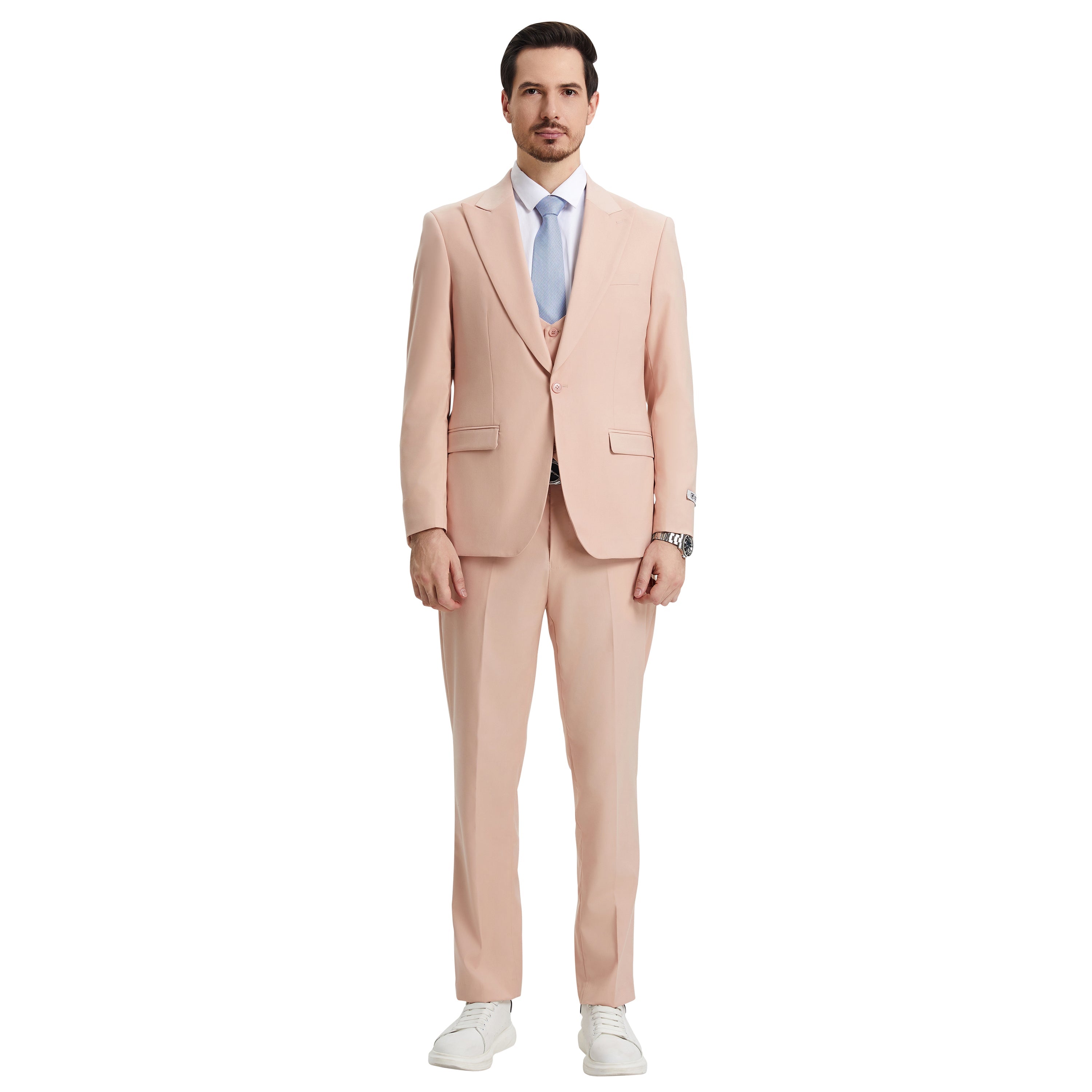 Men's   Hybrid-Fit 3pc Suit Set, Jacket Vest and Pants