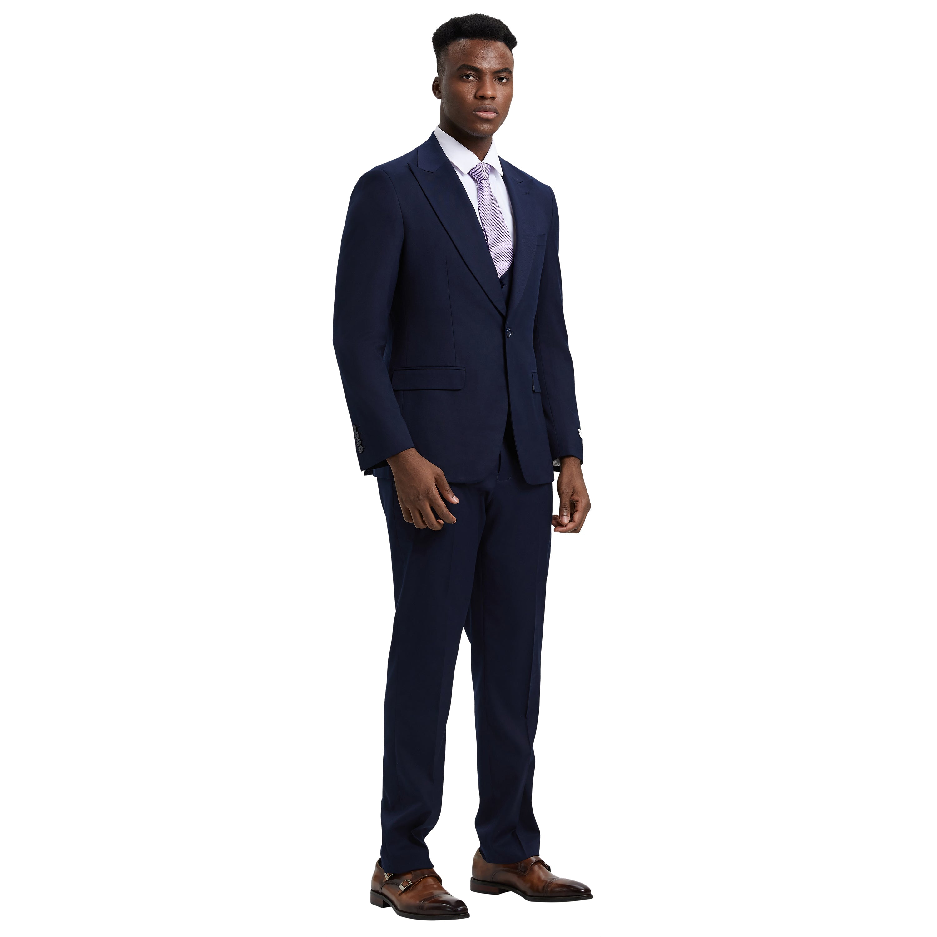 Men's   Hybrid-Fit 3pc Suit Set, Jacket Vest and Pants