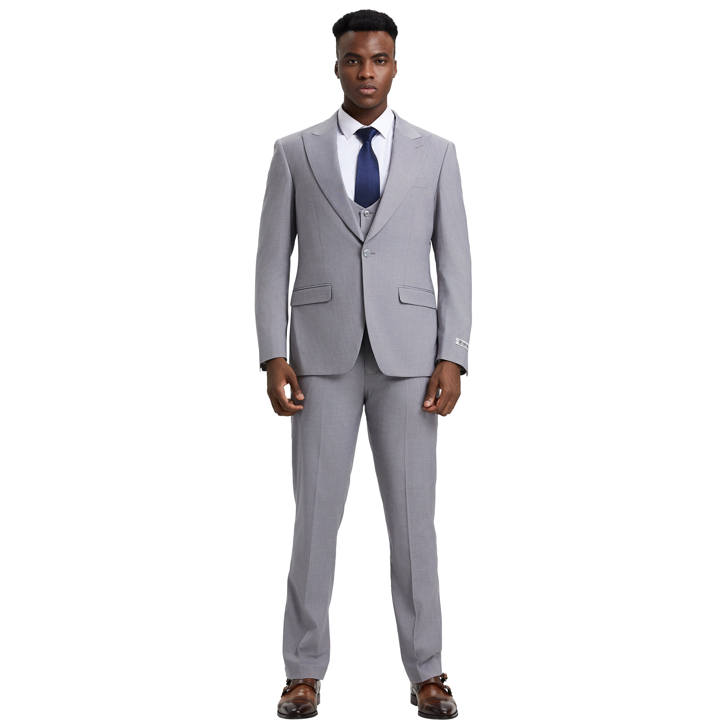 Men's   Hybrid-Fit 3pc Suit Set, Jacket Vest and Pants
