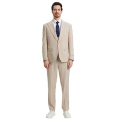 Men's Modern Hybrid-Fit 3pc Suit Set, Jacket Vest and Pants