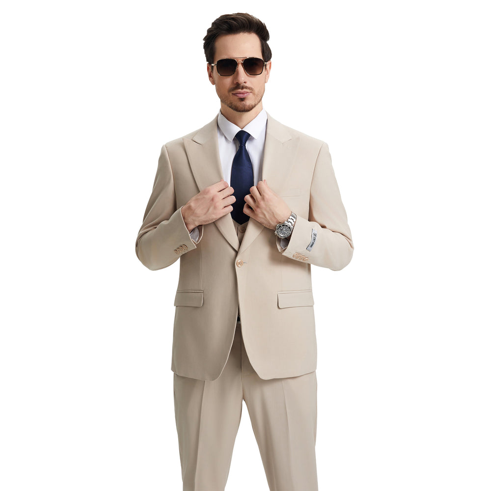 Men's   Hybrid-Fit 3pc Suit Set, Jacket Vest and Pants