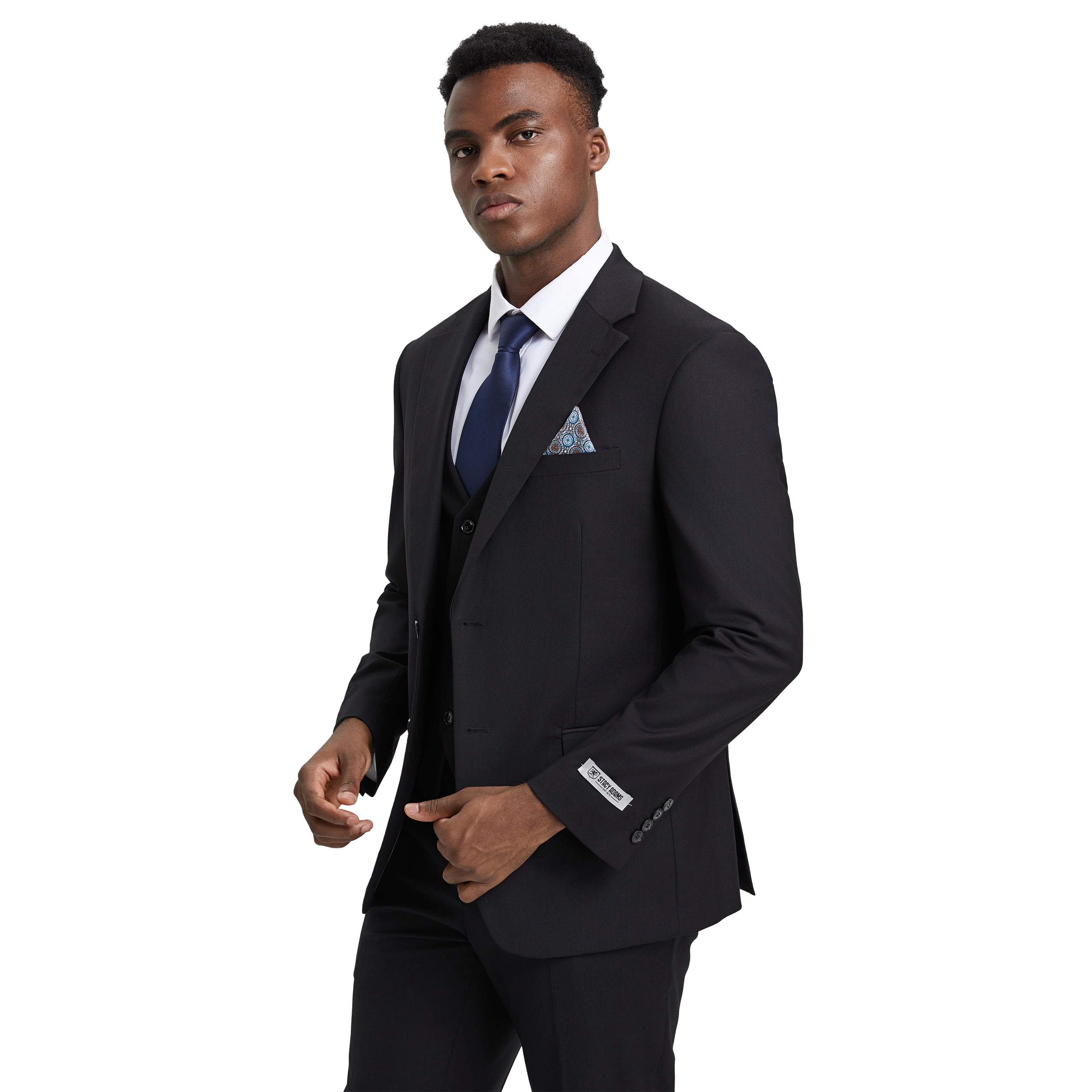 Men's   Hybrid-Fit 3pc Notch Lapel Suit Set, Jacket Vest and Pants