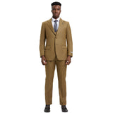 Men's Modern Sharkskin 3-Piece Suit