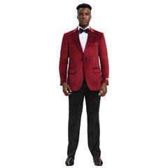Modern Men's Hybrid-fit Velvet Jacket W/ Notch Lapel
