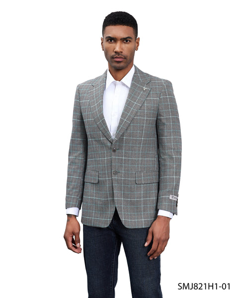 Mens-jacket Windowpane Plaid by Modern