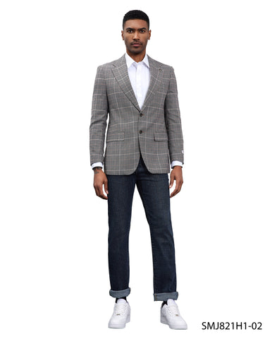 Mens-jacket Windowpane Plaid by Modern