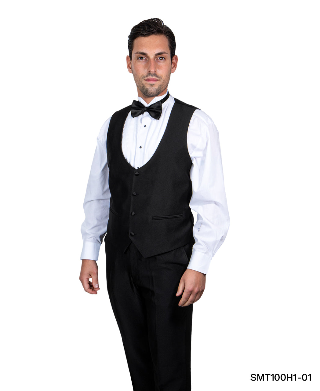 One-Button Tuxedo Jacket with Satin Peak Lapel