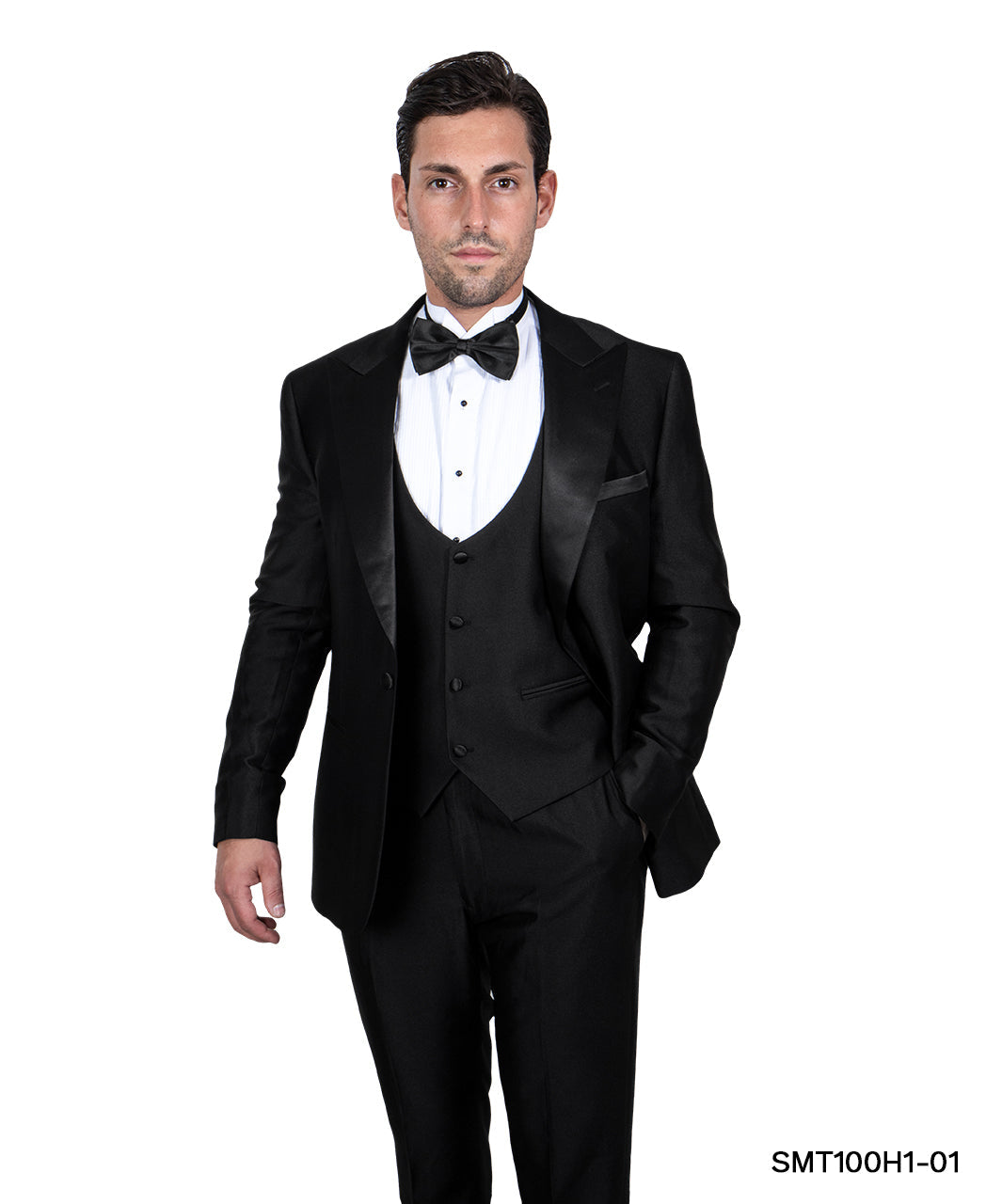 Stacy Adams One-Button Tuxedo Jacket with Satin Peak Lapel