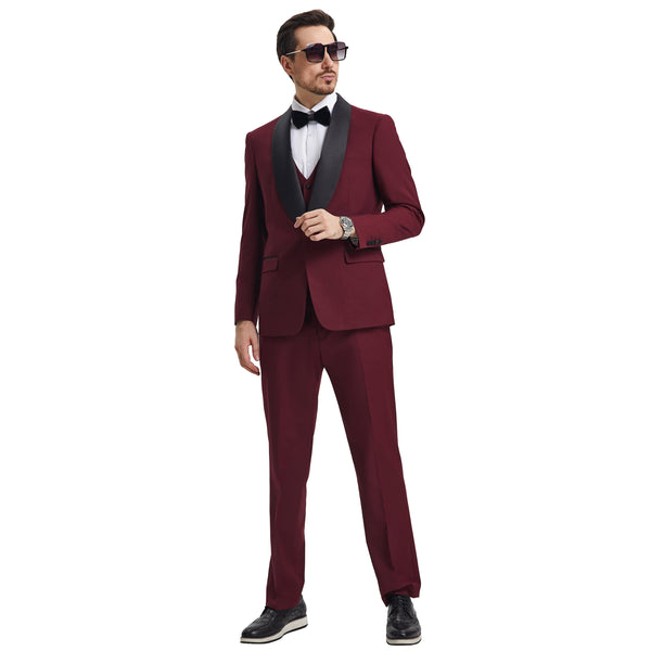 Men's Modern Hybrid-Fit 3pc Tuxedo Set