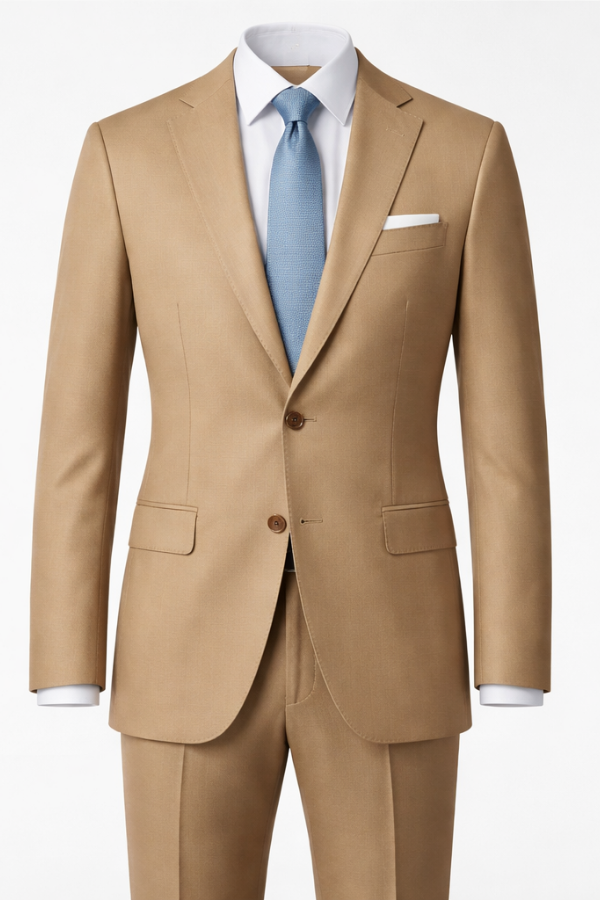 Barry's Tan 2PC Suit- Slim Fit