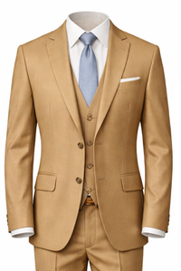 Barry's Tan 3PC Suit - Slim Fit