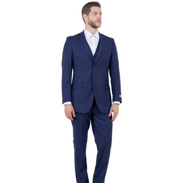 Men's Slim-Fit 3pc Suit, Notch Lapel