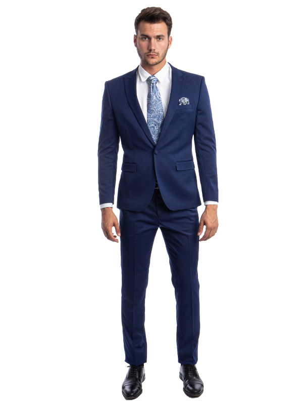 Dark Blue 2 Piece Suit - Slim Fit